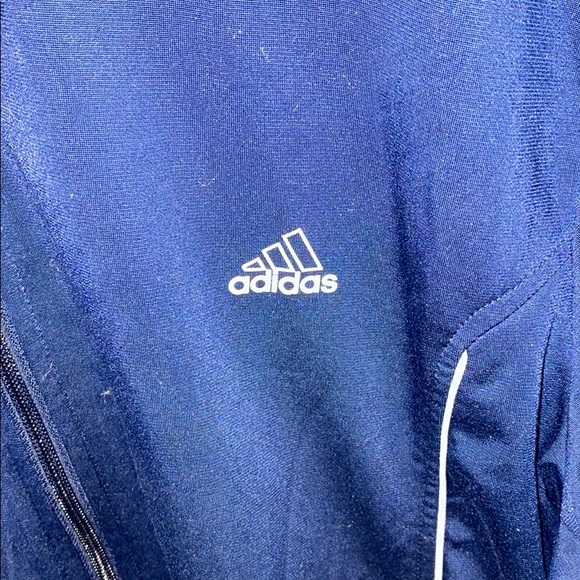 Adidas 2XL Climalite zip track jacket - navy blue - Picture 2 of 5